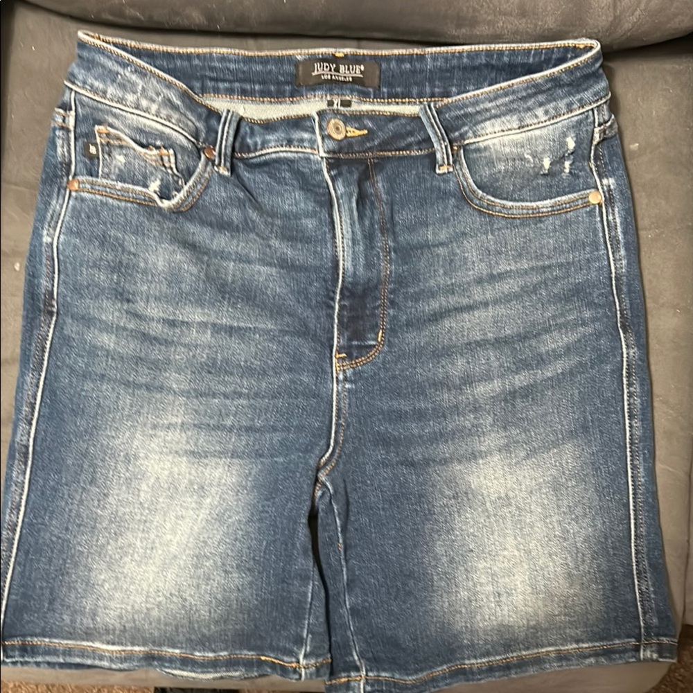 Judy Blue Faded Blue Denim Shorts